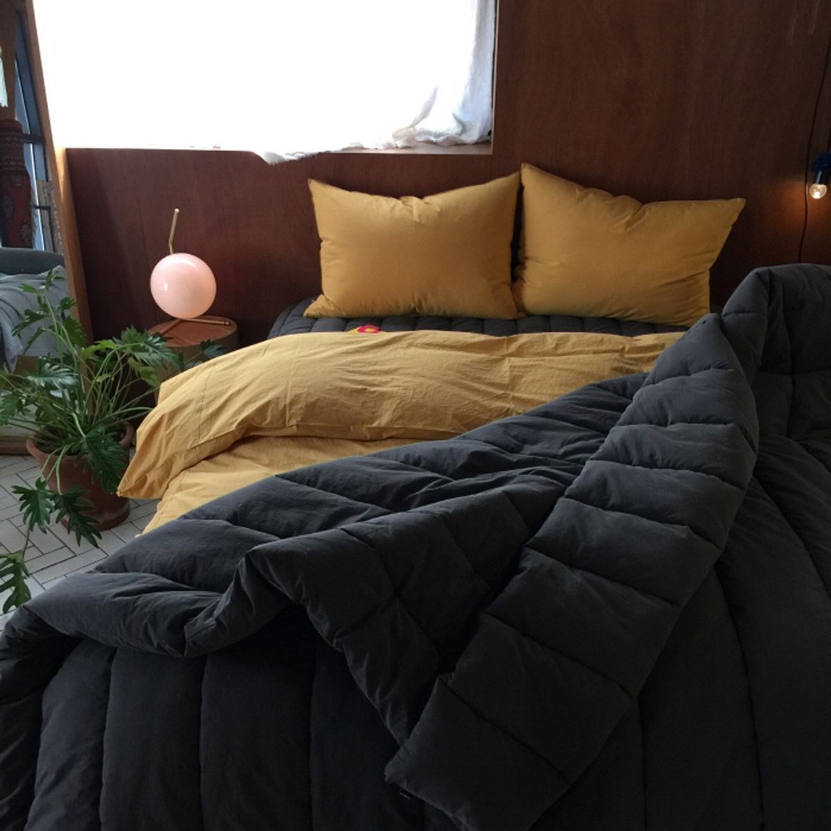 봄봄패브릭스(BOMBOM FABRICS) Soft, washed cotton bedding 60수 cotton / honey lemon