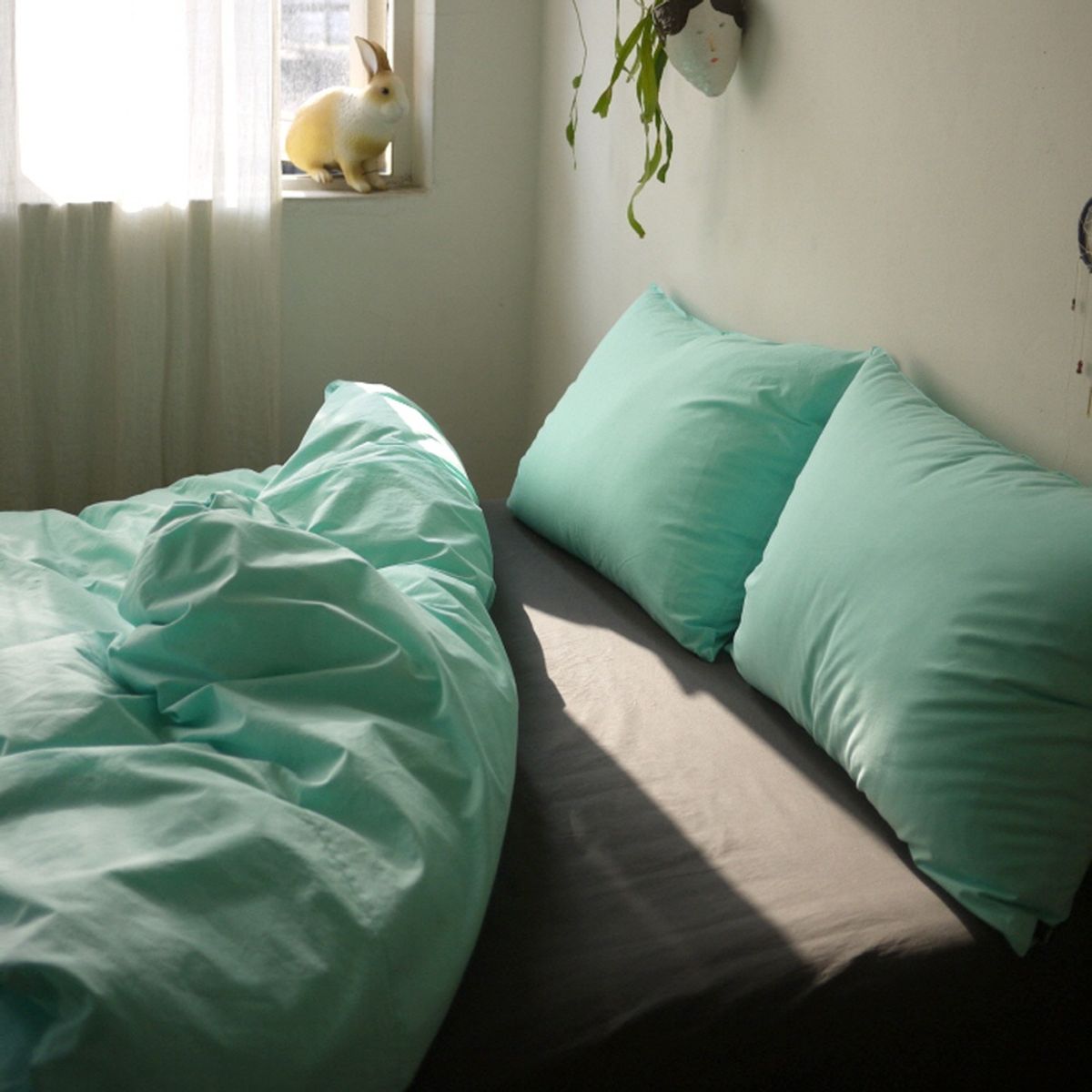 봄봄패브릭스(BOMBOM FABRICS) Soft, washed cotton bedding 60수 cotton / mint