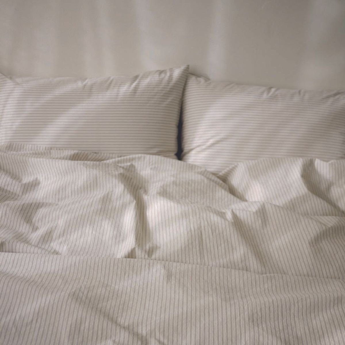 봄봄패브릭스(BOMBOM FABRICS) Soft, washed cotton bedding 60수 Stripe / light gray