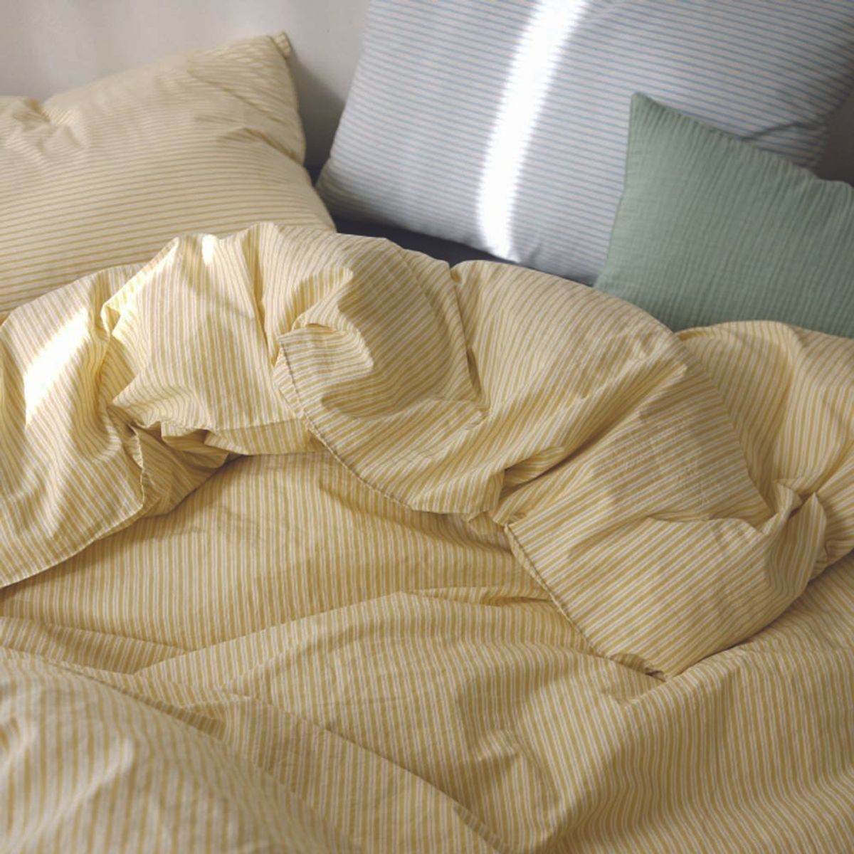봄봄패브릭스(BOMBOM FABRICS) Soft, washed cotton bedding 60수 Stripe / yellow