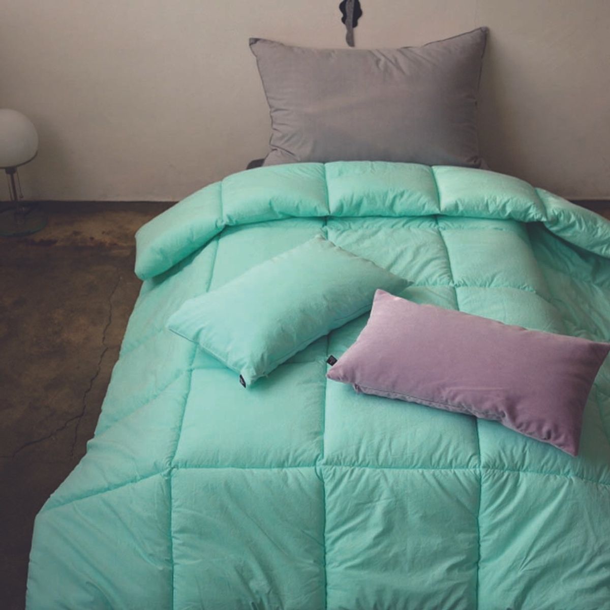 봄봄패브릭스(BOMBOM FABRICS) Soft, washed cotton bedding 60수 차렵이불(comforter) / mint
