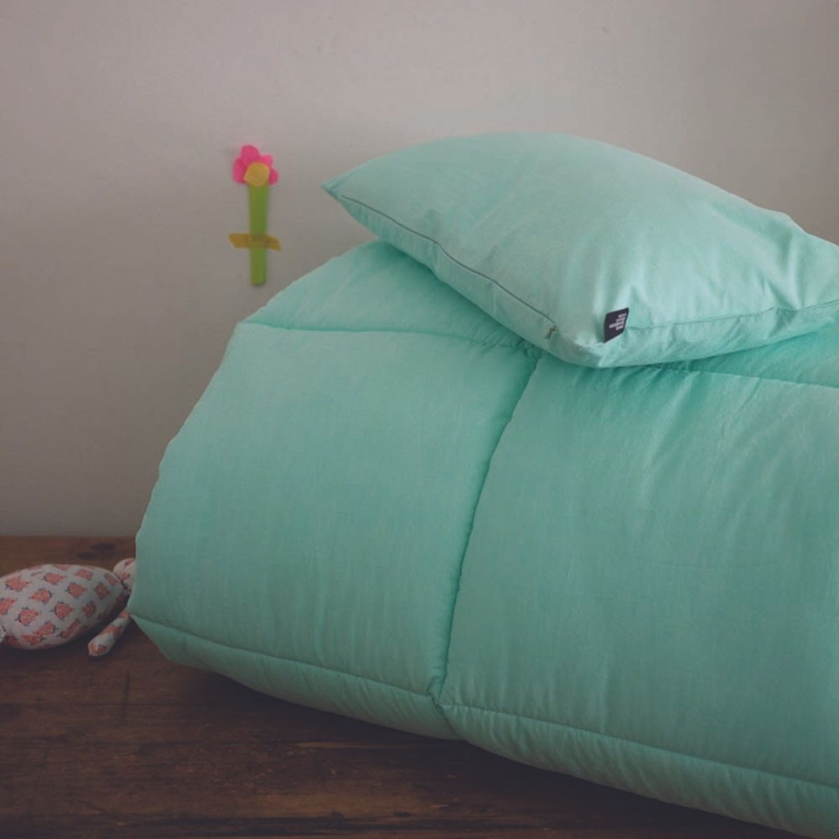 봄봄패브릭스(BOMBOM FABRICS) Soft, washed cotton bedding 60수 차렵이불(comforter) / mint