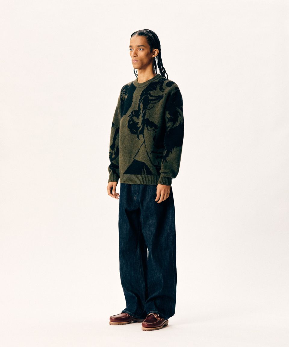 MUSINSA | ESPIONAGE Beethoven Knit Sweater Sand Beige