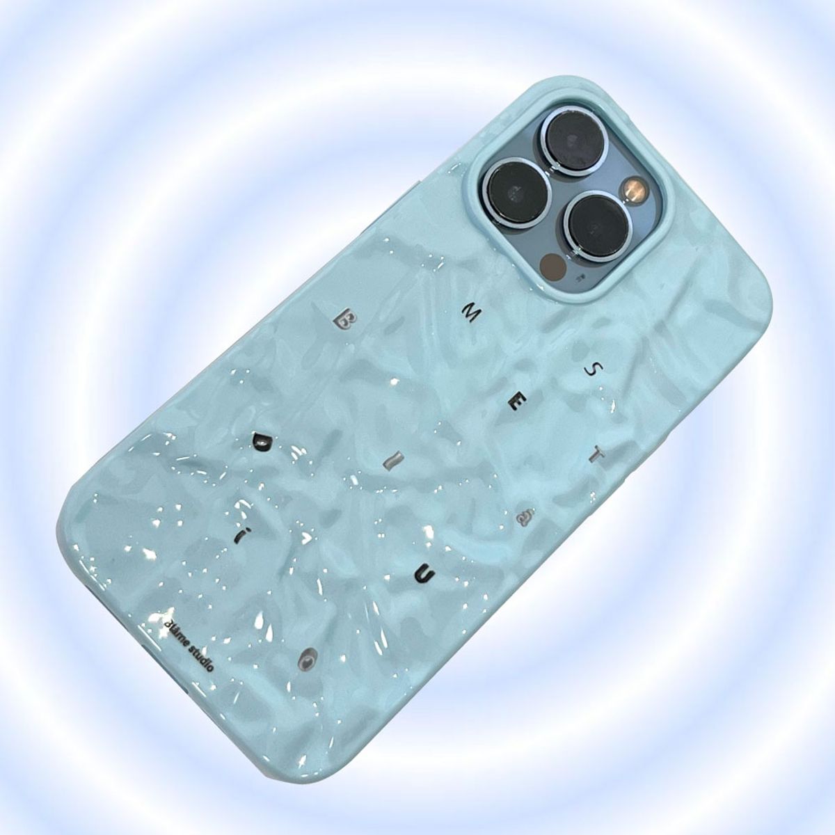 블레임 스튜디오(BLAMESTUDIO) Blame Metallic logo sky blue case