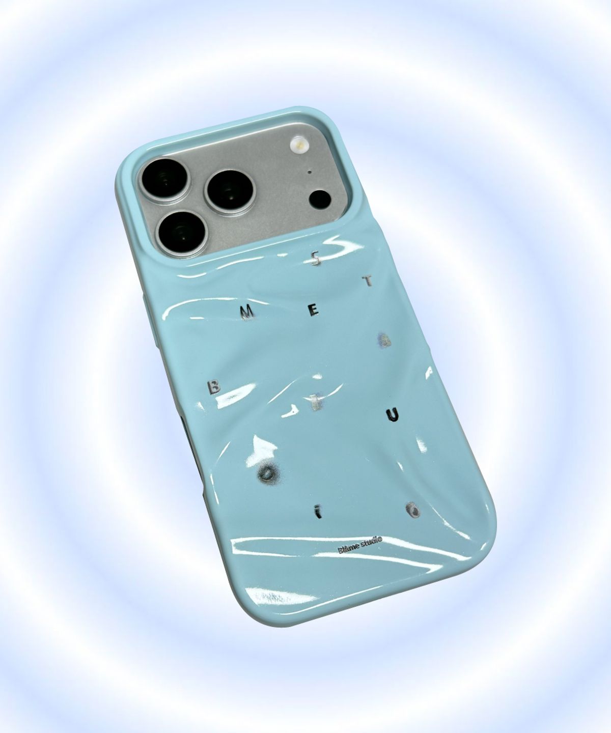 블레임 스튜디오(BLAMESTUDIO) Blame Metallic logo sky blue case