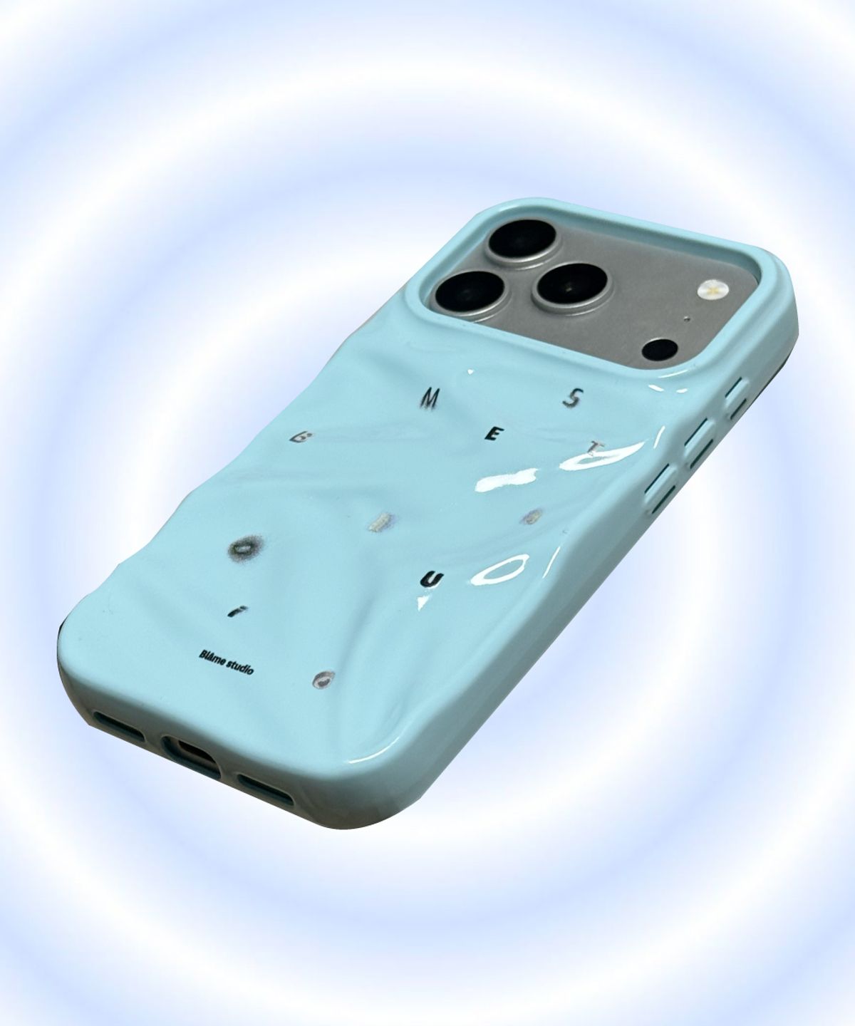 블레임 스튜디오(BLAMESTUDIO) Blame Metallic logo sky blue case