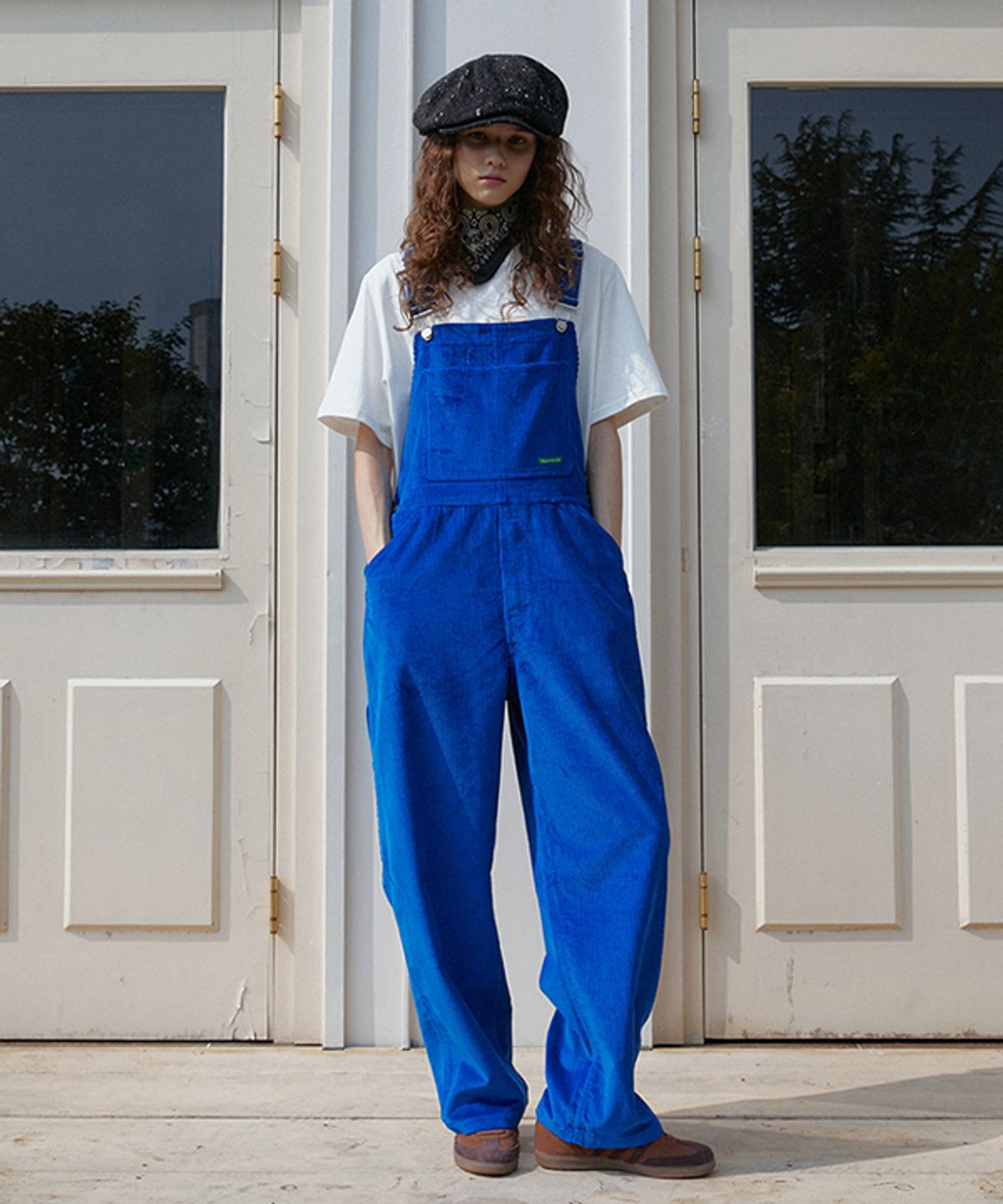 그린버터(GREENBUTTER) Corduroy Overall pants (Cobalt)