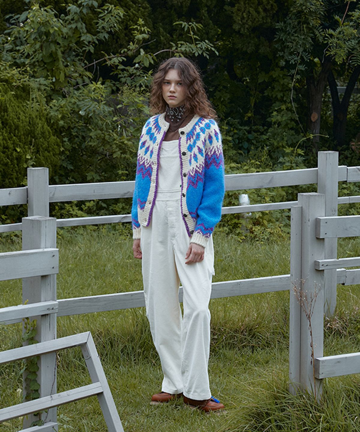 그린버터(GREENBUTTER) Corduroy Overall pants (Ivory)