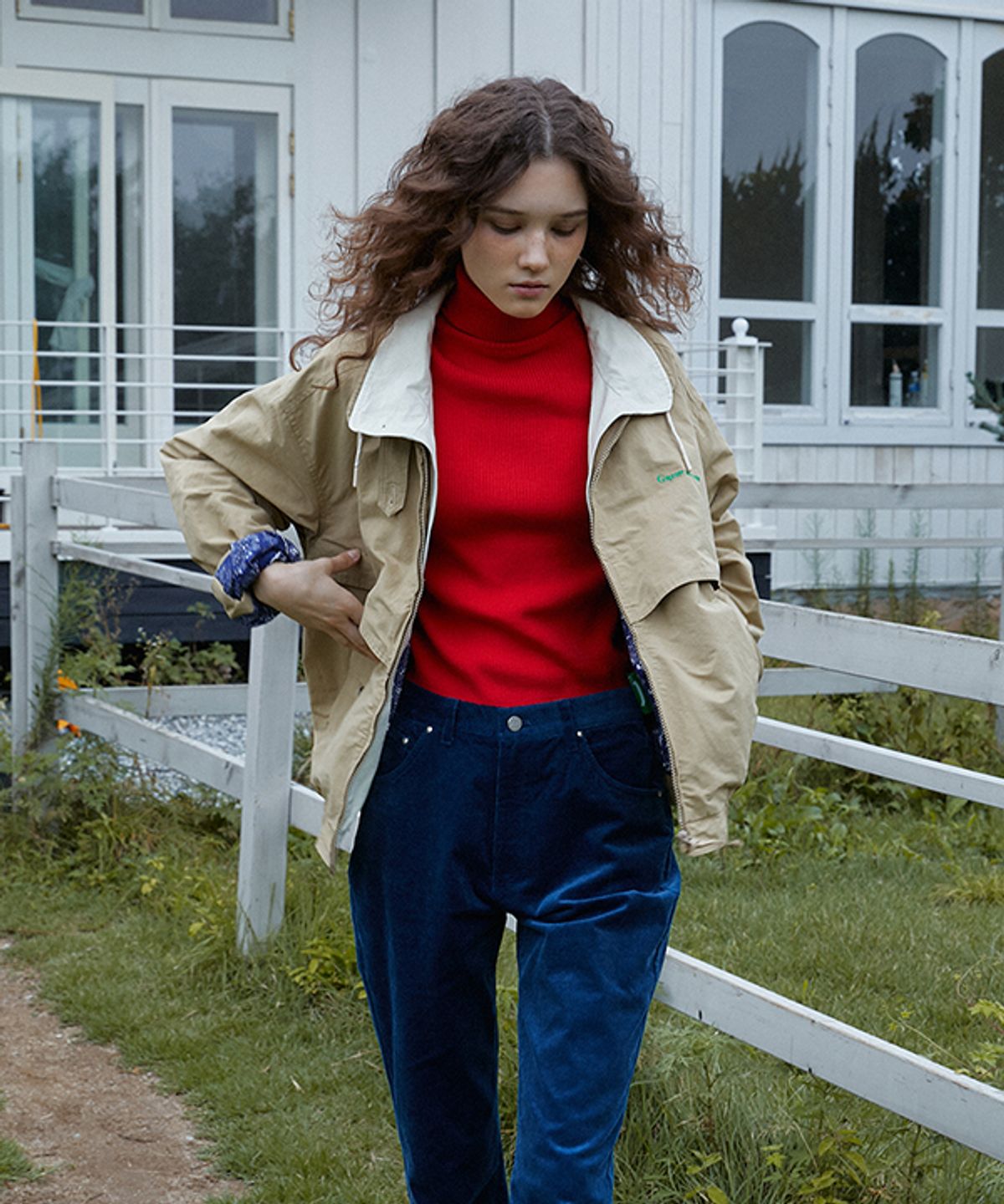 그린버터(GREENBUTTER) Soft Knit Turtleneck (Red)