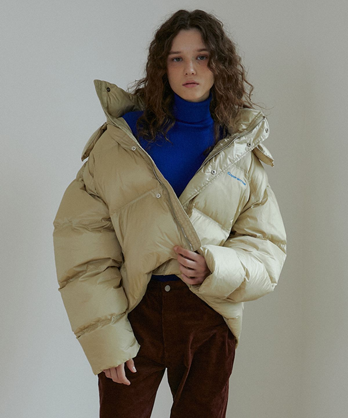 그린버터(GREENBUTTER) Soft Knit Turtleneck (Blue)