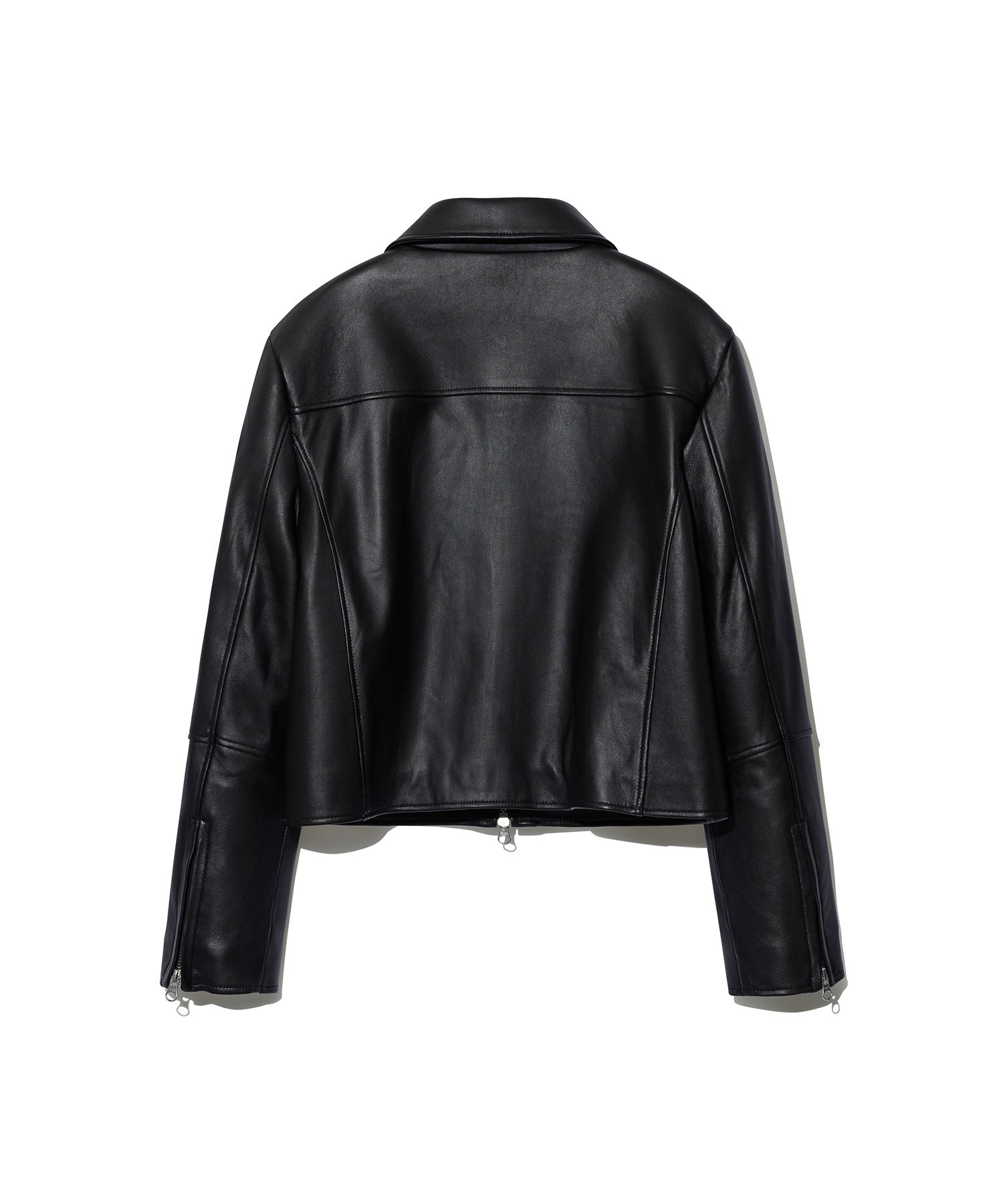 MUSINSA | ANDROS Lambskin Leather Jacket (Black)