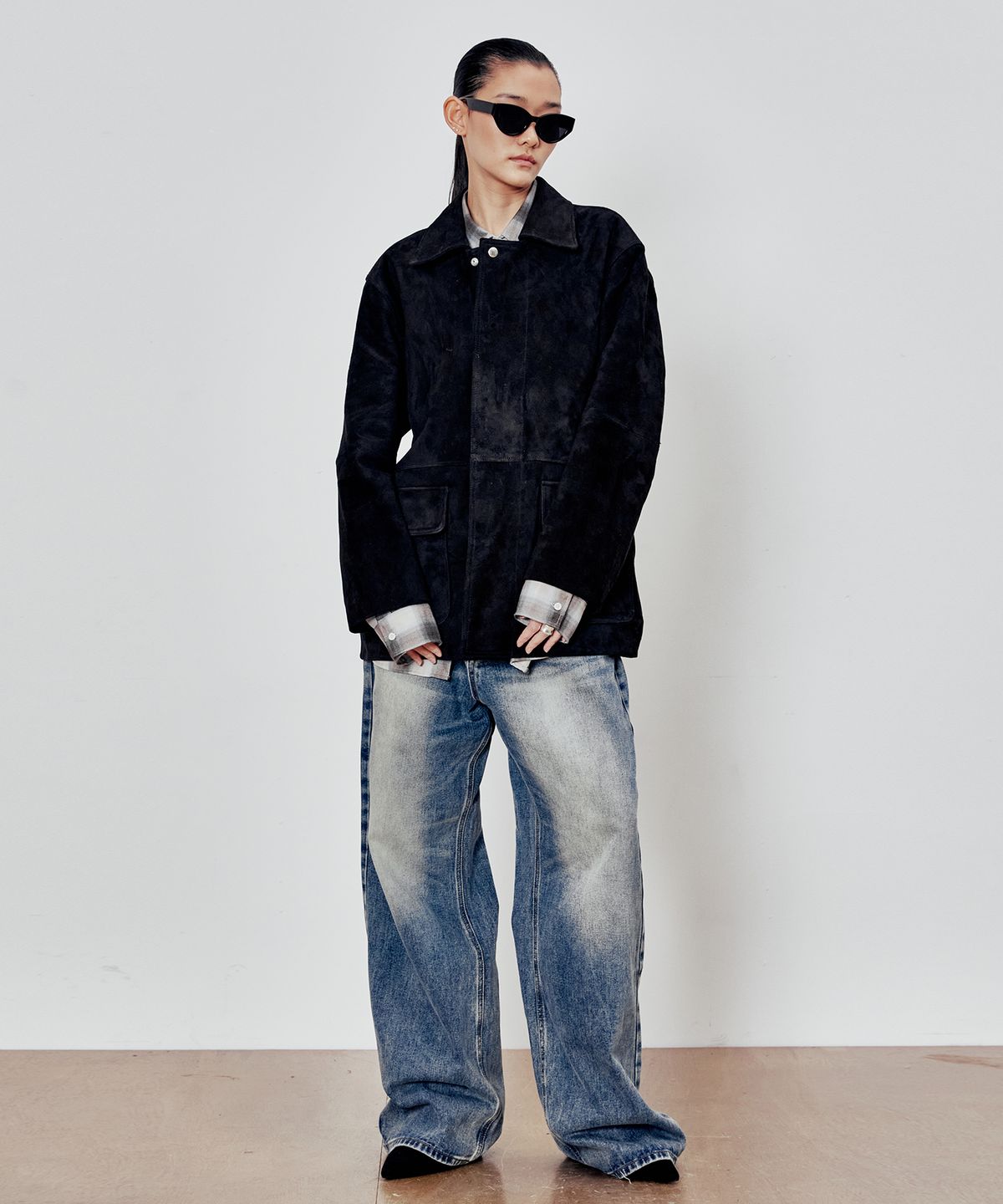 앤드로스(ANDROS) Field Goat Suede Jakcet (Black)