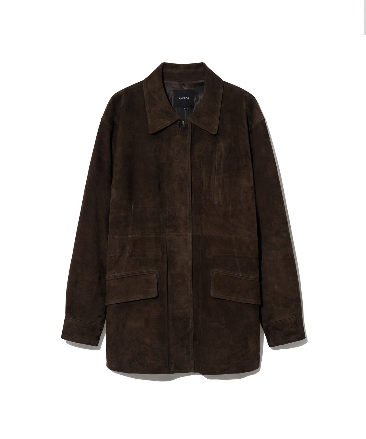 앤드로스(ANDROS) Oversized Goat Suede Jakcet (Chocolate Brown)