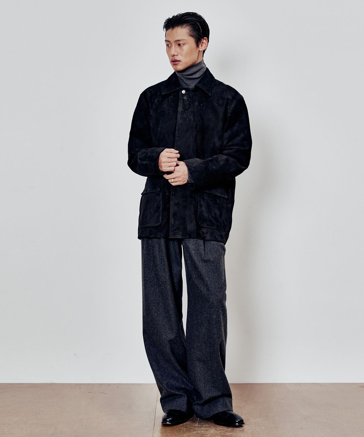 앤드로스(ANDROS) Field Goat Suede Jakcet (Black)
