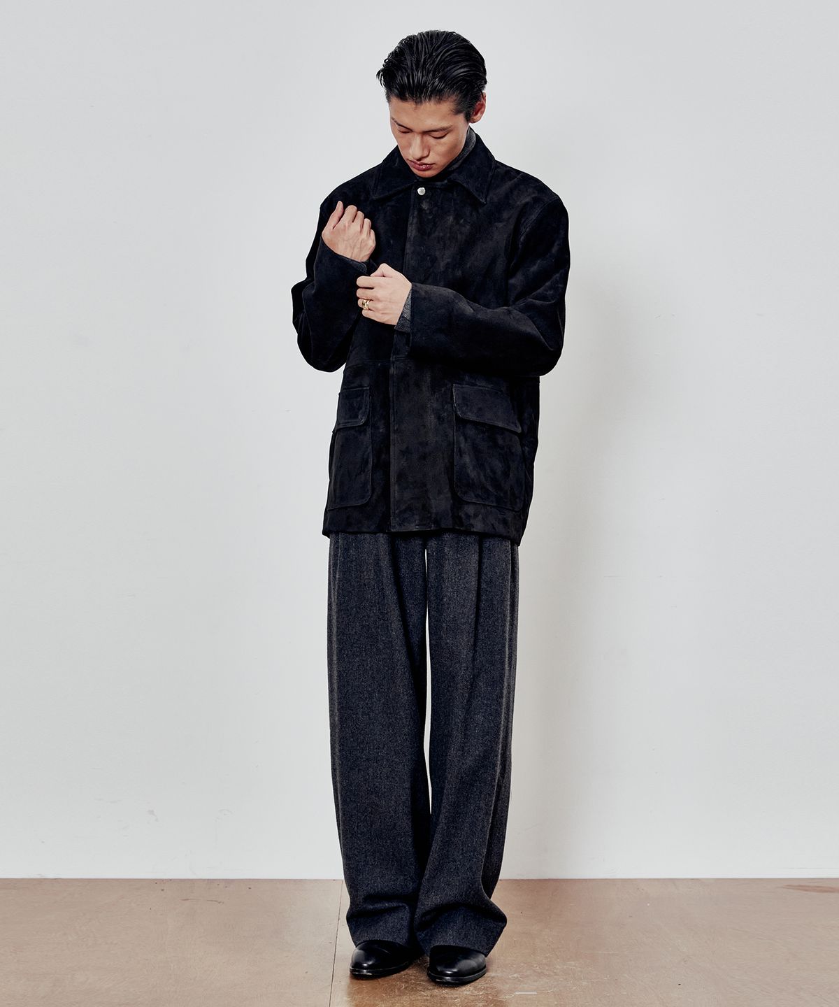 앤드로스(ANDROS) Field Goat Suede Jakcet (Black)