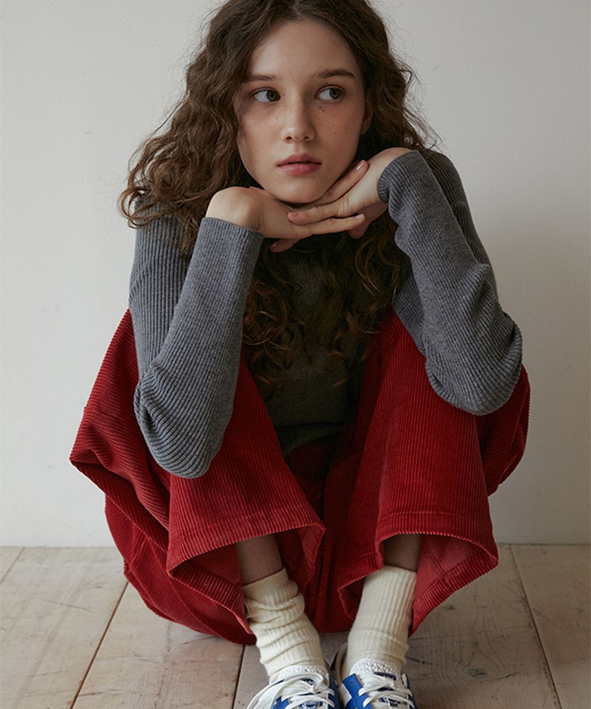 그린버터(GREENBUTTER) Soft Knit Turtleneck (Charcoal)