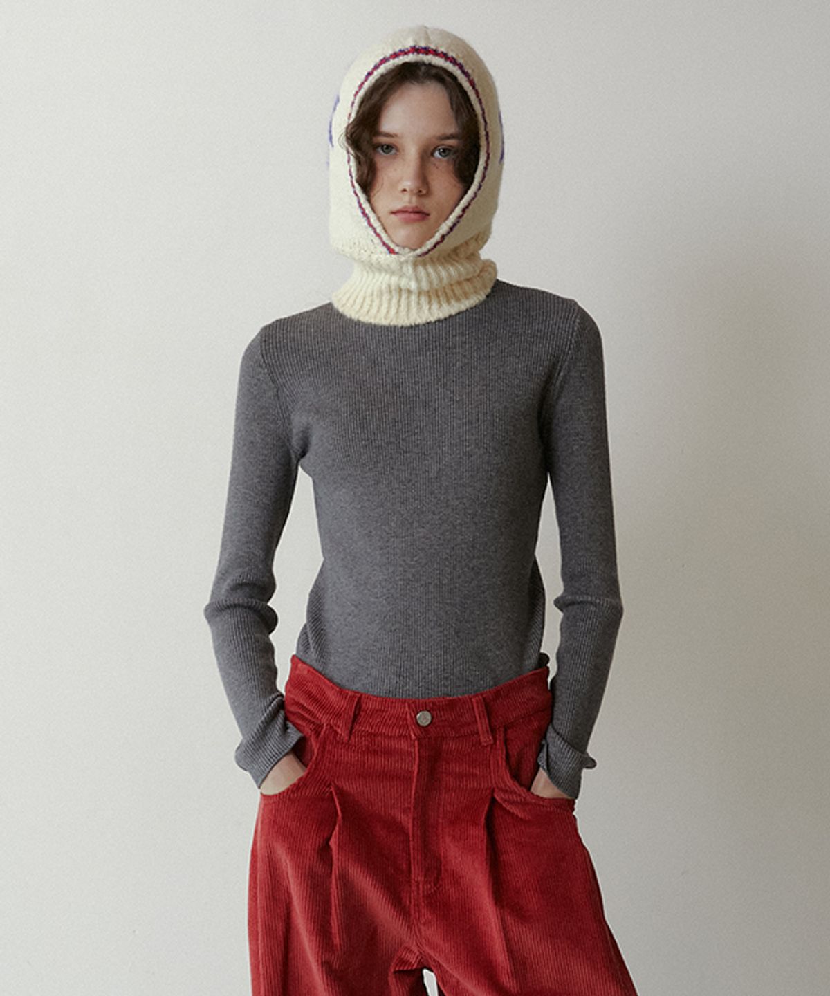 그린버터(GREENBUTTER) Soft Knit Turtleneck (Charcoal)