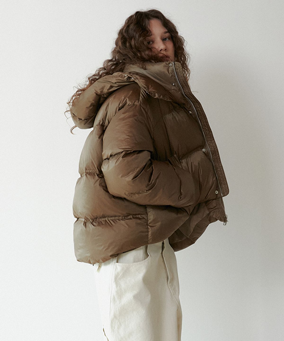 그린버터(GREENBUTTER) Duck Down Puffer Jacket (Brown)