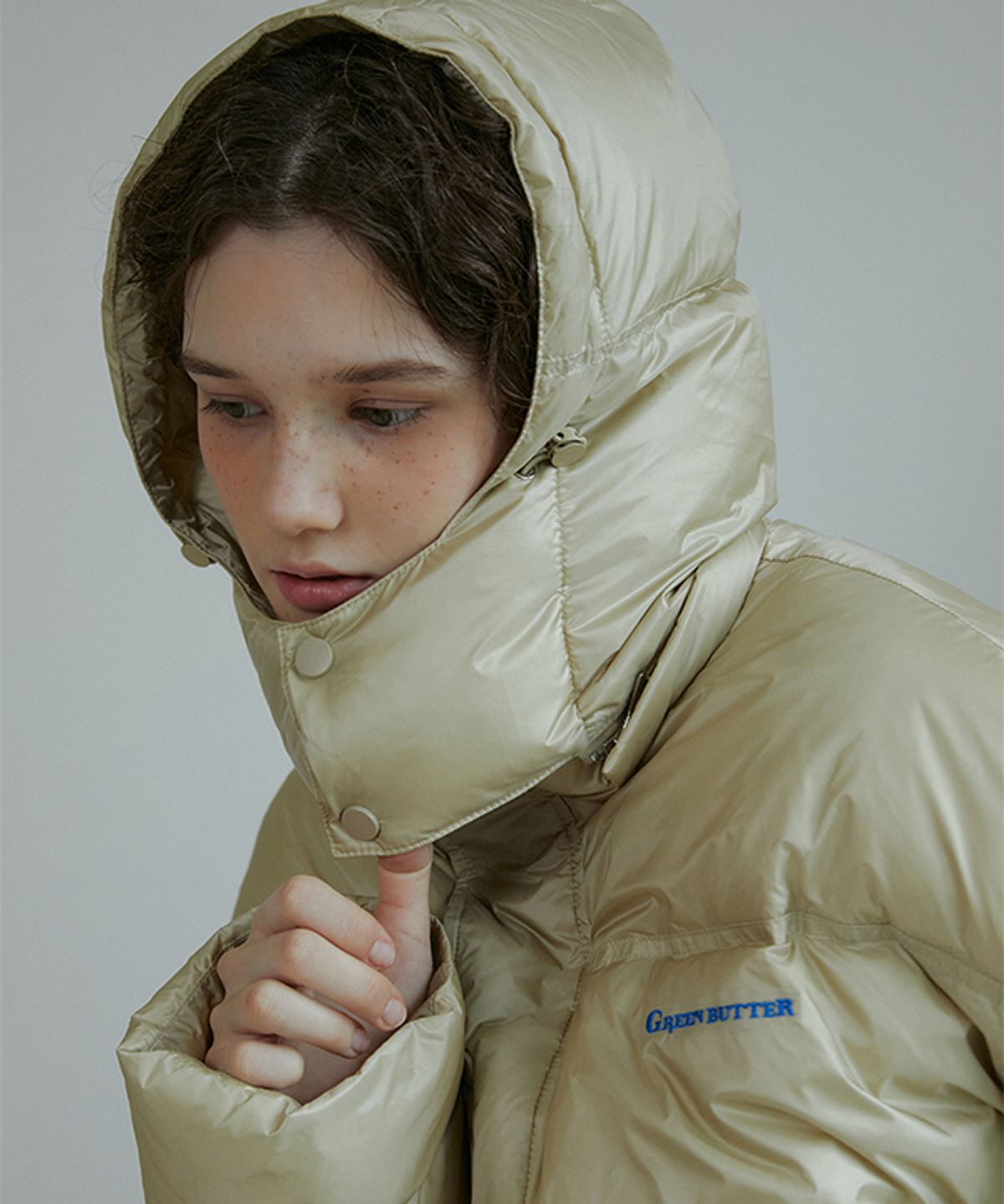 그린버터(GREENBUTTER) Duck Down Puffer Jacket (Beige)