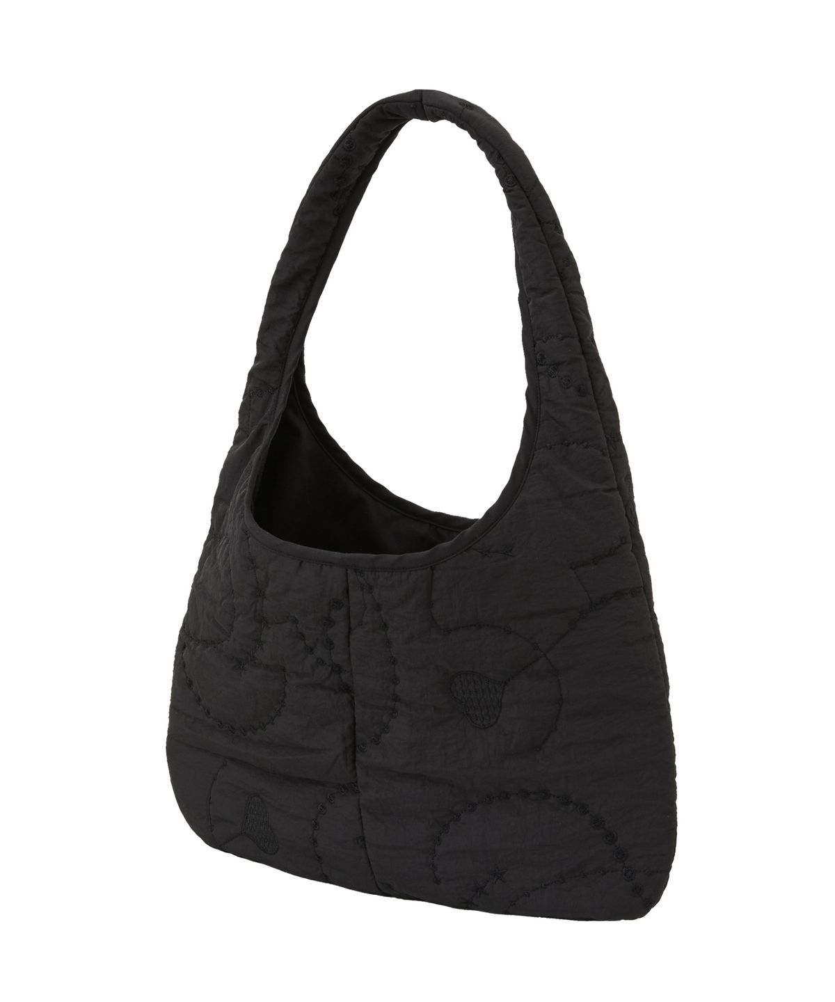 포에브(POEV) Broderie Padded Day Bag - Black
