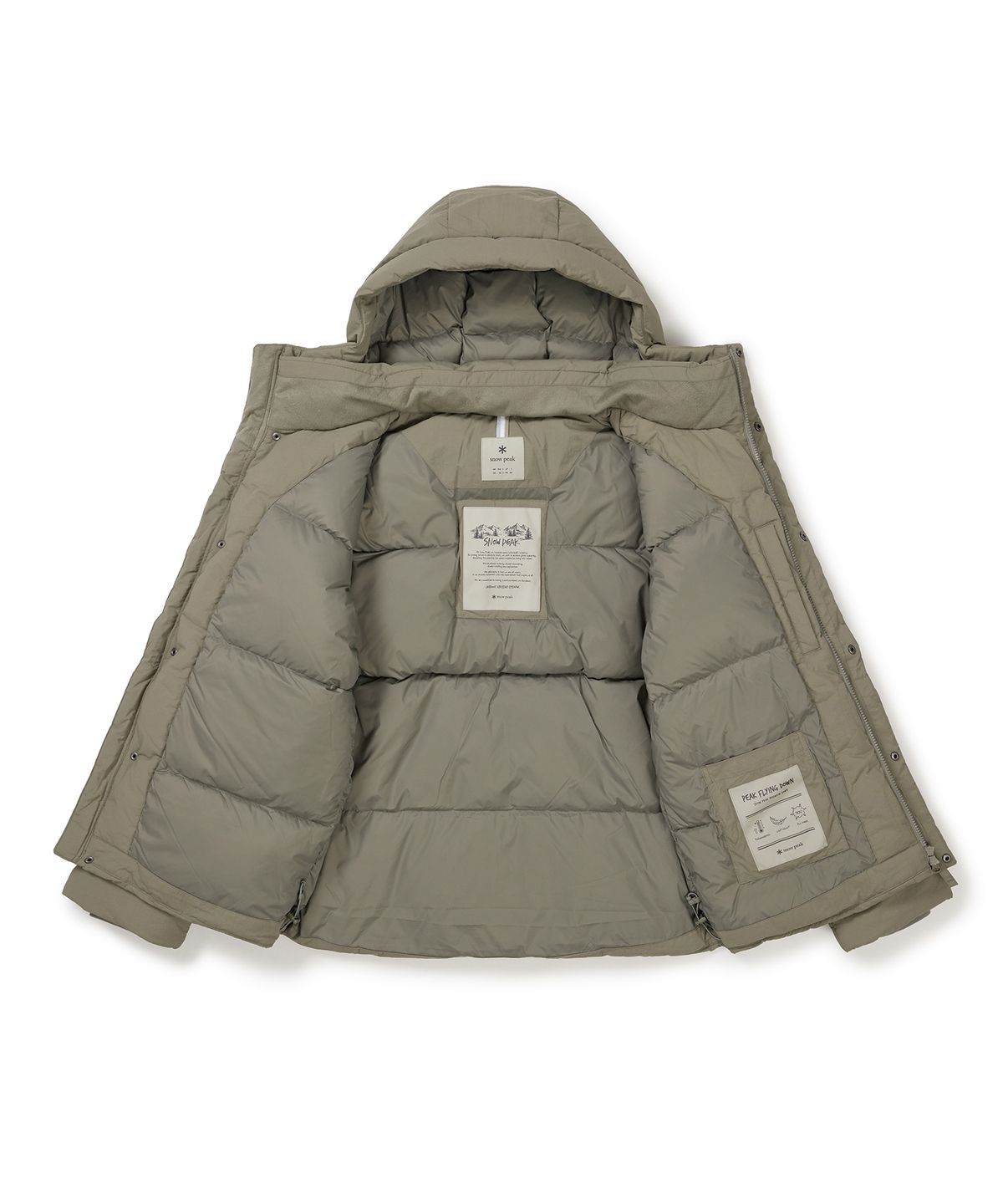 스노우피크 어패럴(SNOWPEAK APPAREL) 시티캠퍼 후드 헤비 다운 자켓 (S24WMGDJ10) Khaki Gray