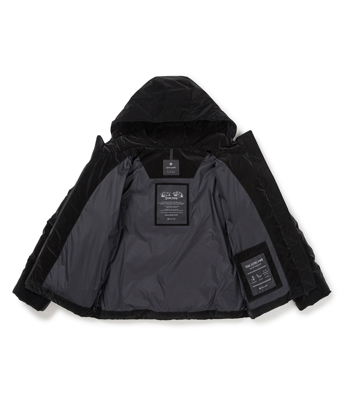 스노우피크 어패럴(SNOWPEAK APPAREL) 실키 여성 후드 미들 다운 자켓 (S24WWTDJ27) Black