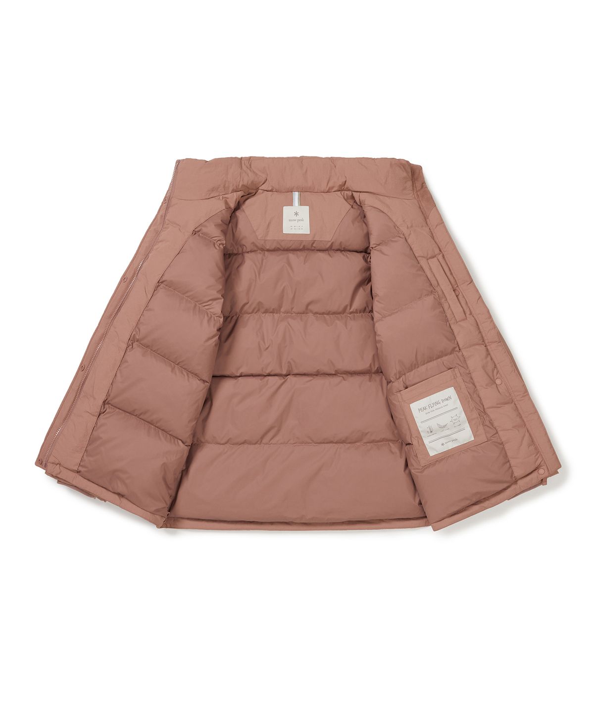 스노우피크 어패럴(SNOWPEAK APPAREL) 여성 스탠드넥 중기장 다운 자켓 (S24WWGDJ69) Salmon