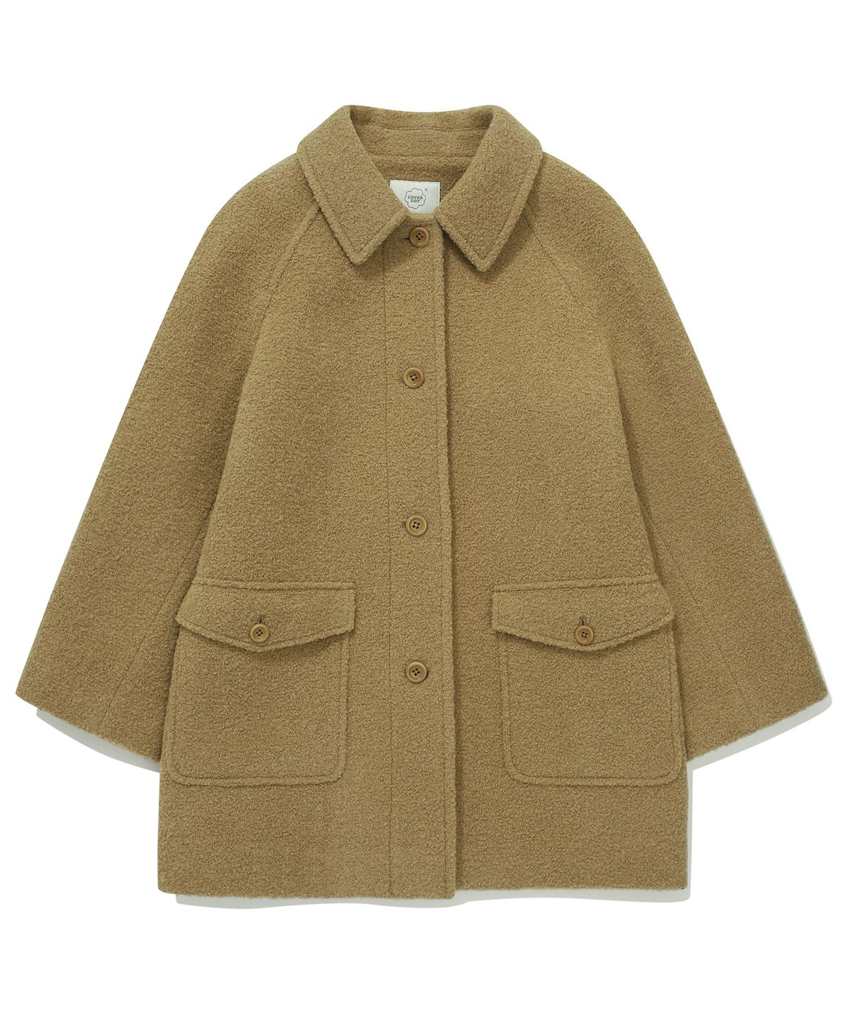 커버낫 우먼(COVERNAT WOMAN) 우먼 부클 하프 코트 Beige