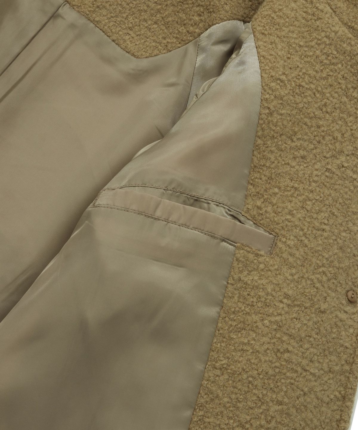 커버낫 우먼(COVERNAT WOMAN) 우먼 부클 하프 코트 Beige