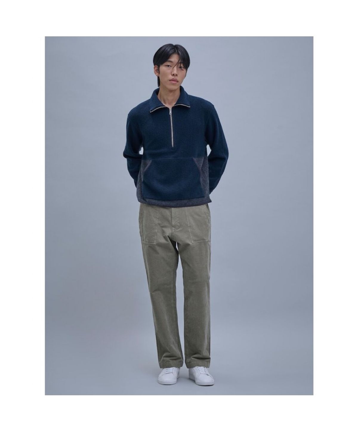 시프트지(SHIFT.G) Color Block Half Zipup  Royal Blue