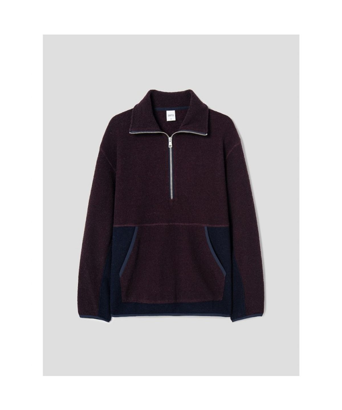 시프트지(SHIFT.G) Color Block Half Zipup  Wine