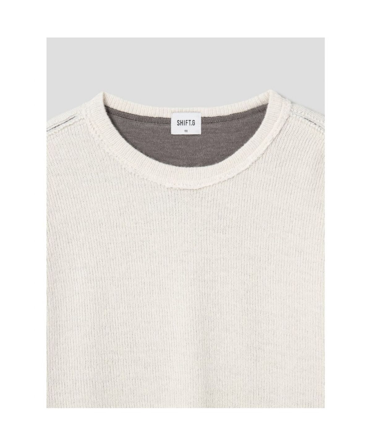 시프트지(SHIFT.G) Jergey Knit Patch Round  Ivory