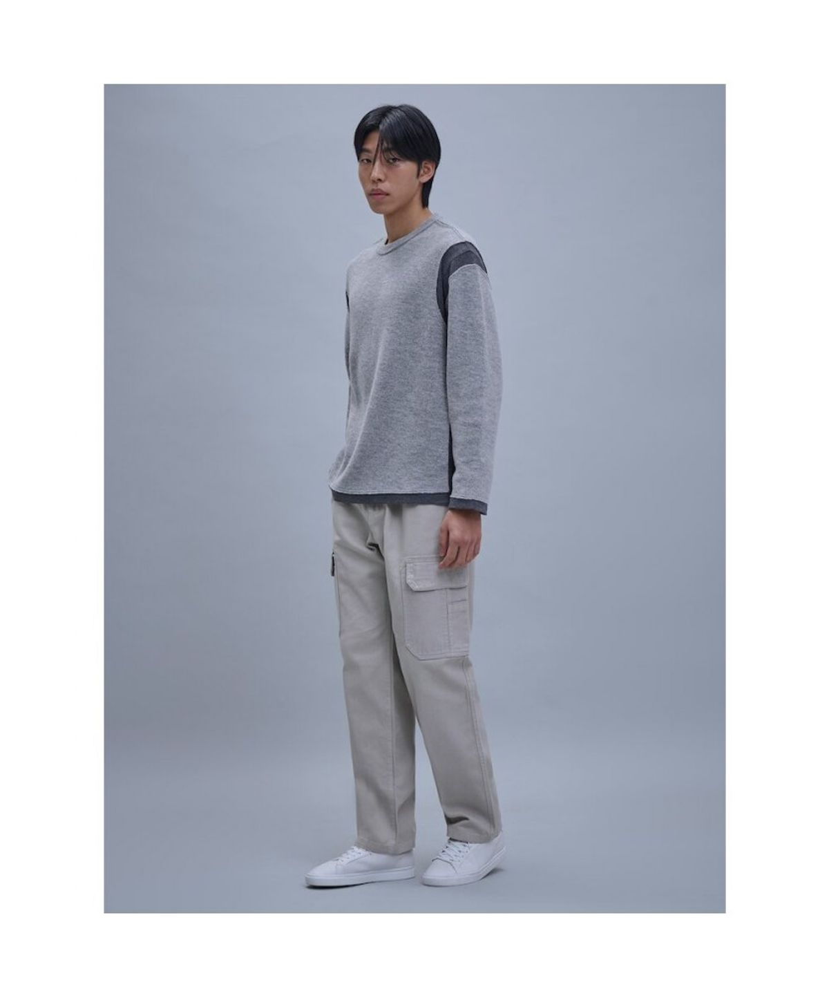 시프트지(SHIFT.G) Jergey Knit Patch Round  Light Grey
