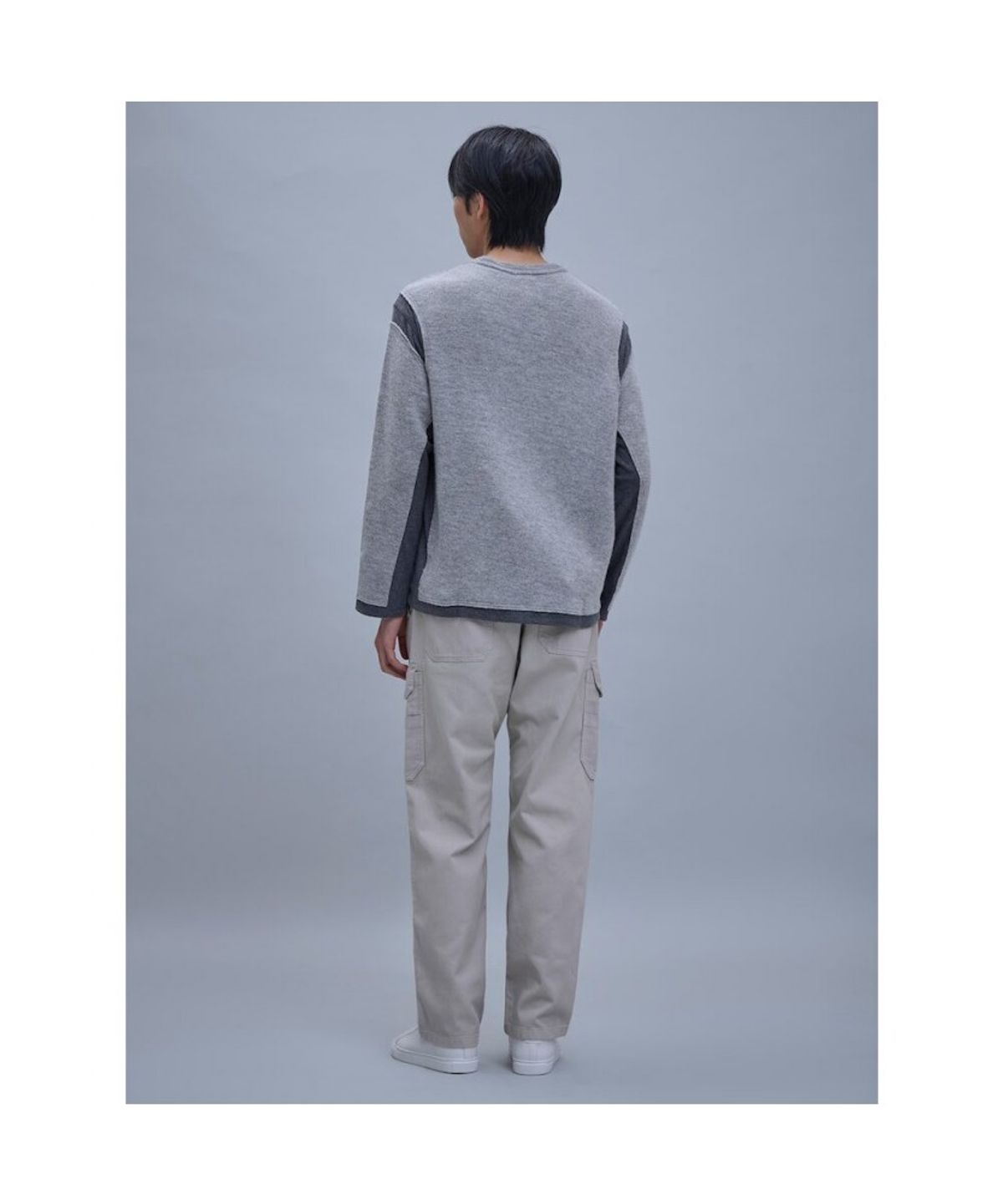 시프트지(SHIFT.G) Jergey Knit Patch Round  Light Grey