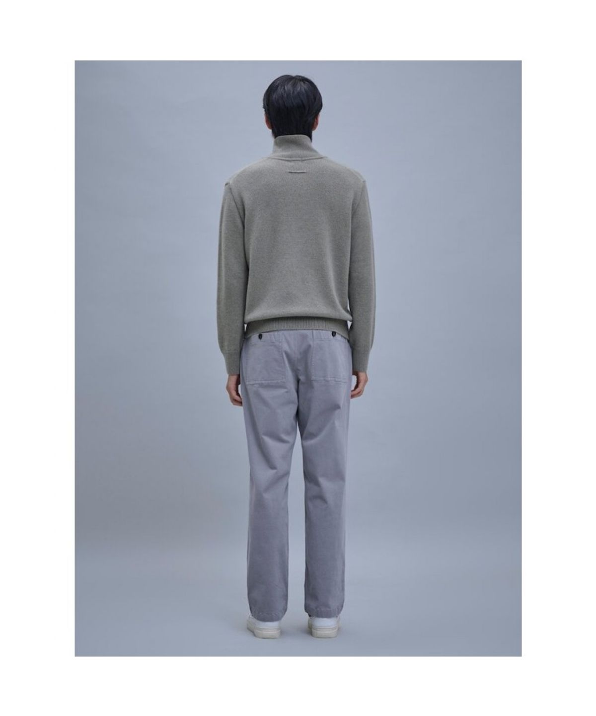 시프트지(SHIFT.G) Semi Wide Brushed Cotton Pants  Light Grey