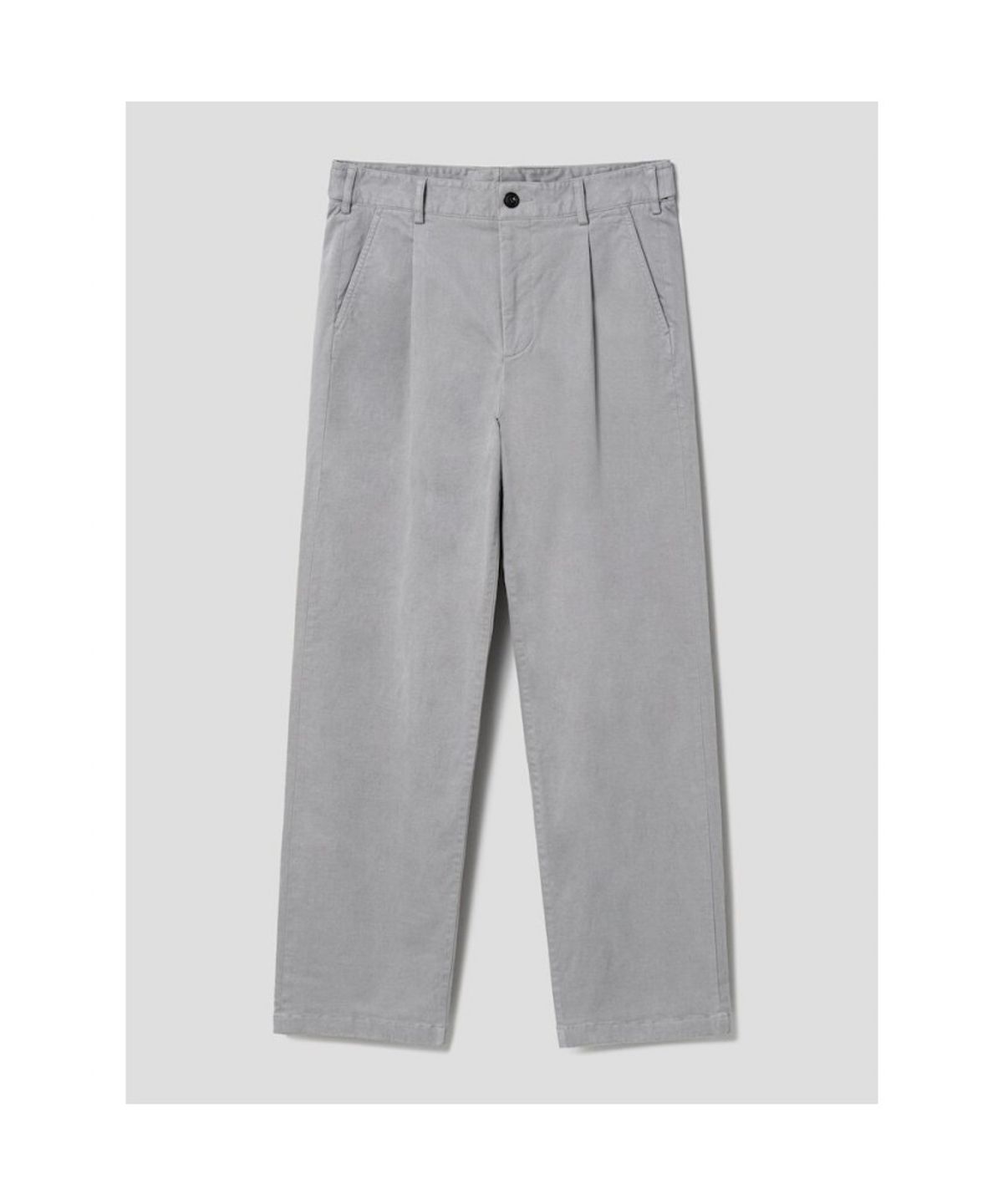 시프트지(SHIFT.G) Semi Wide Brushed Cotton Pants  Light Grey