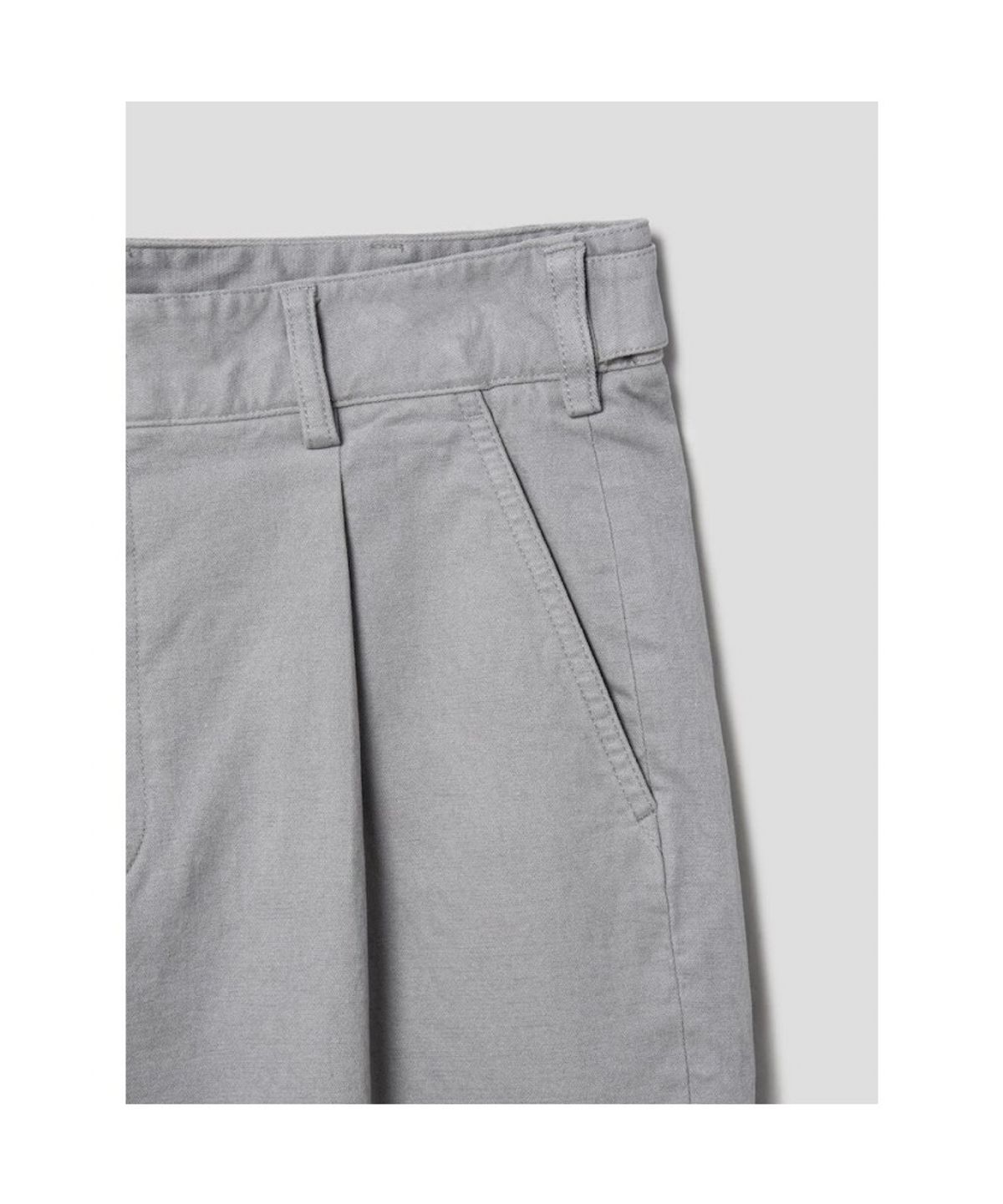 시프트지(SHIFT.G) Semi Wide Brushed Cotton Pants  Light Grey