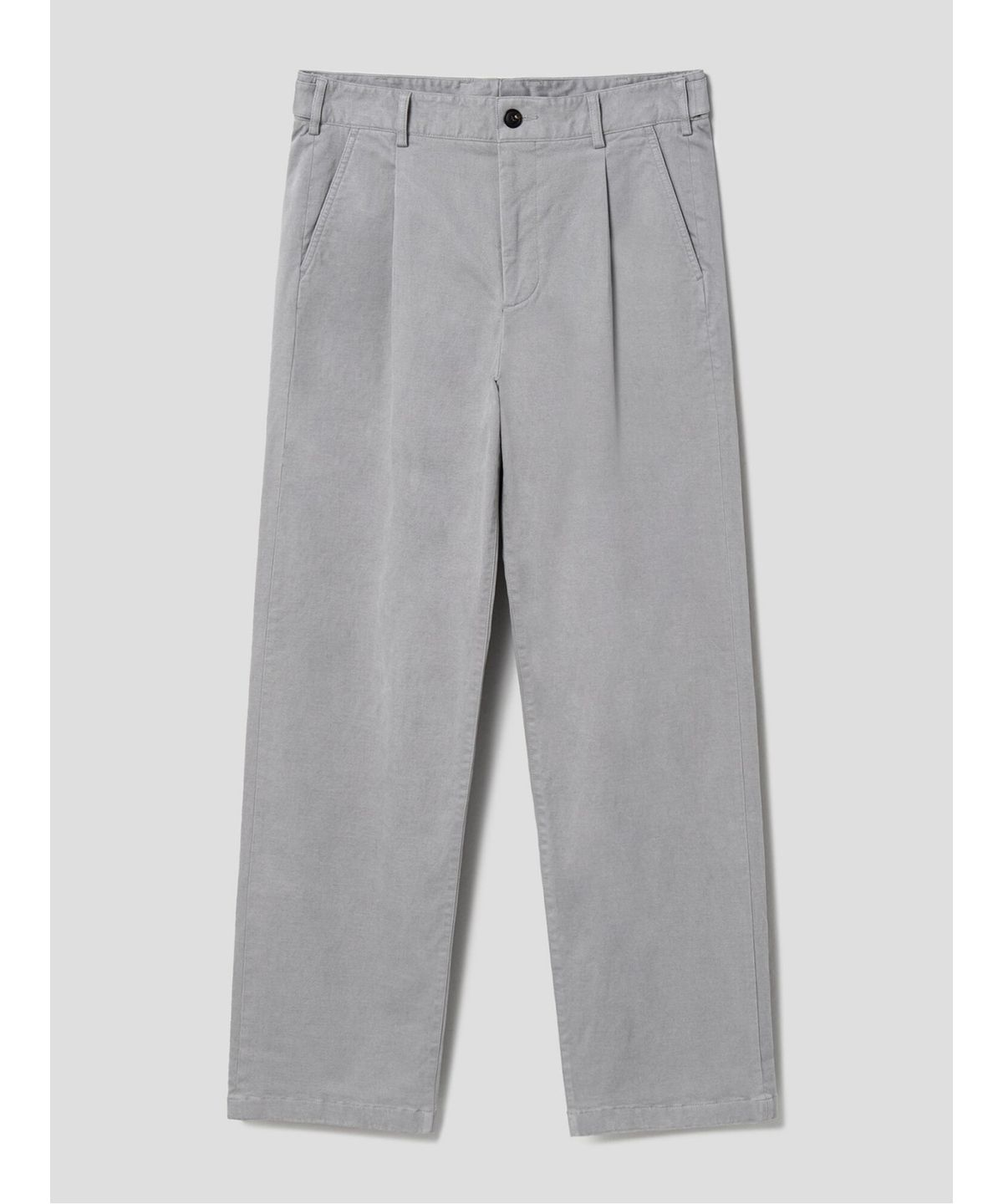 시프트지(SHIFT.G) Semi Wide Brushed Cotton Pants  Light Grey
