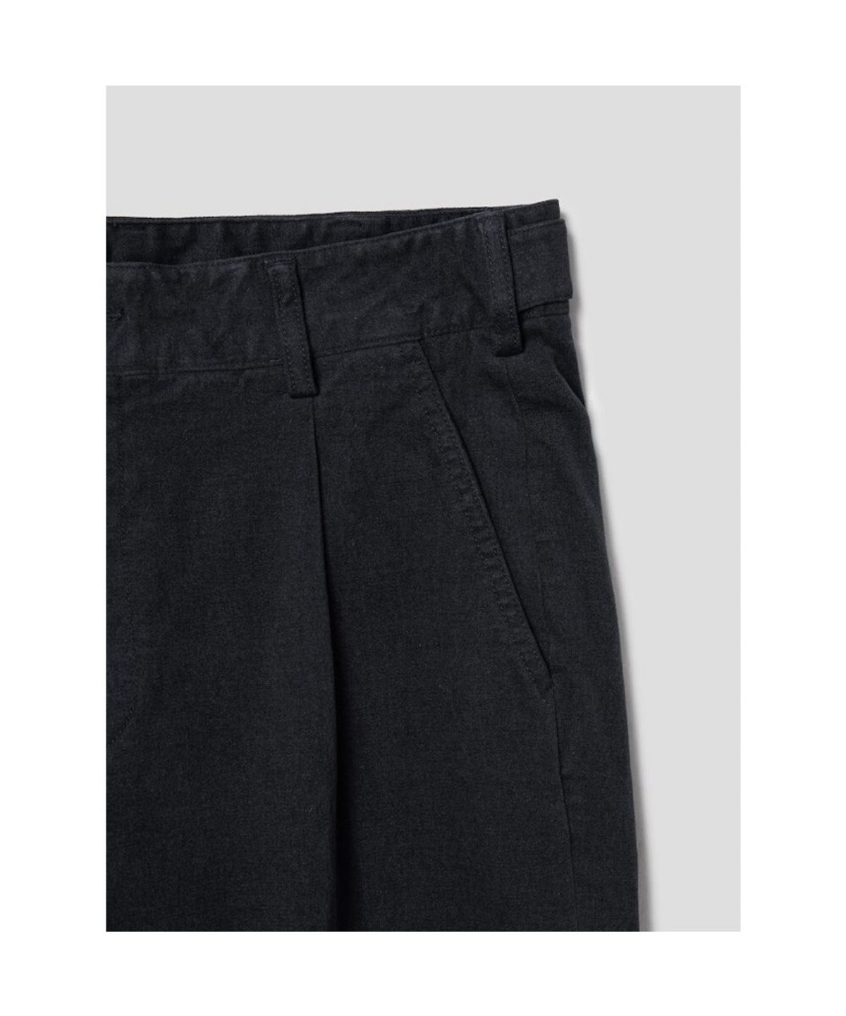 시프트지(SHIFT.G) Semi Wide Brushed Cotton Pants  Ash