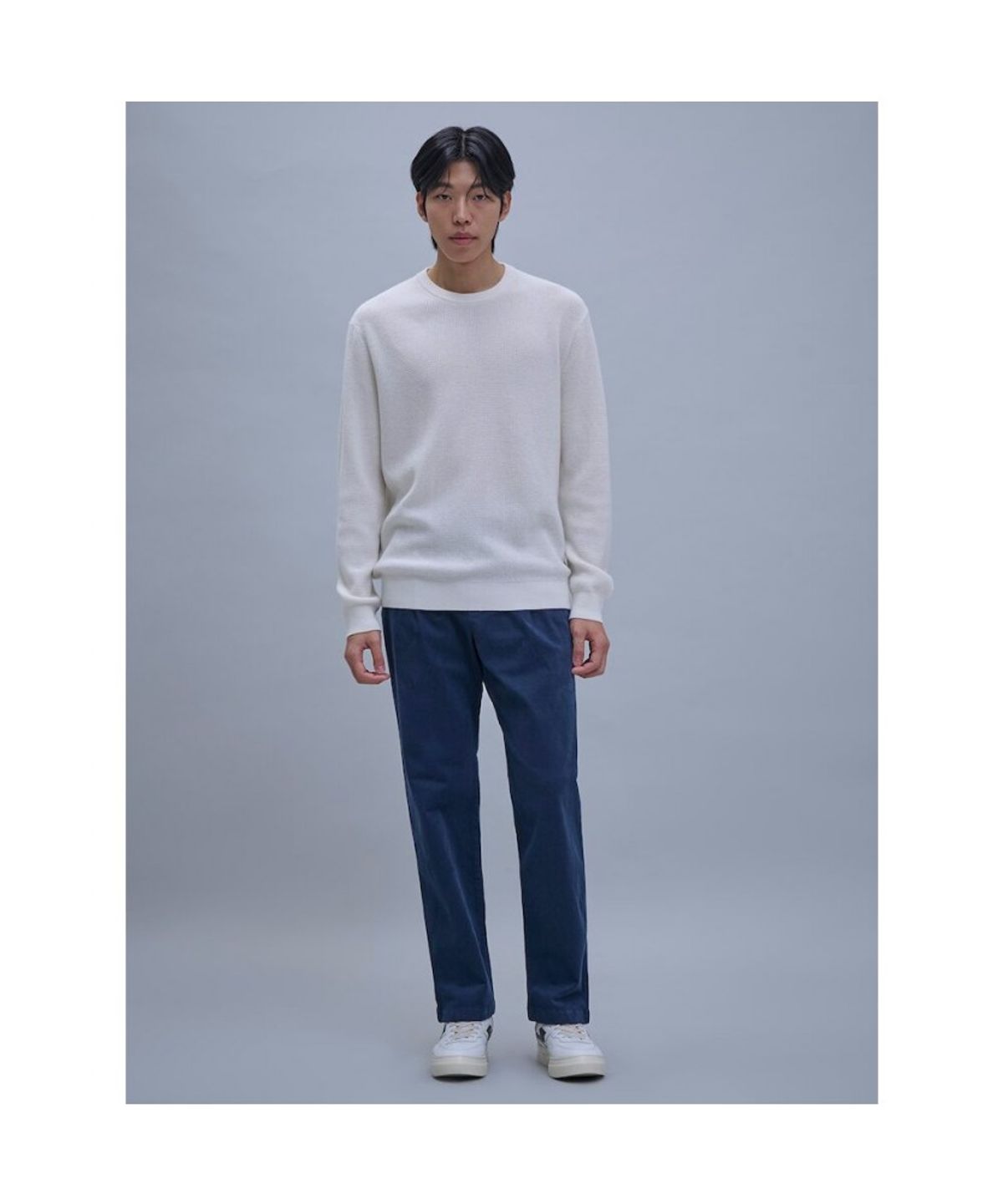 시프트지(SHIFT.G) Semi Wide Brushed Cotton Pants  Navy