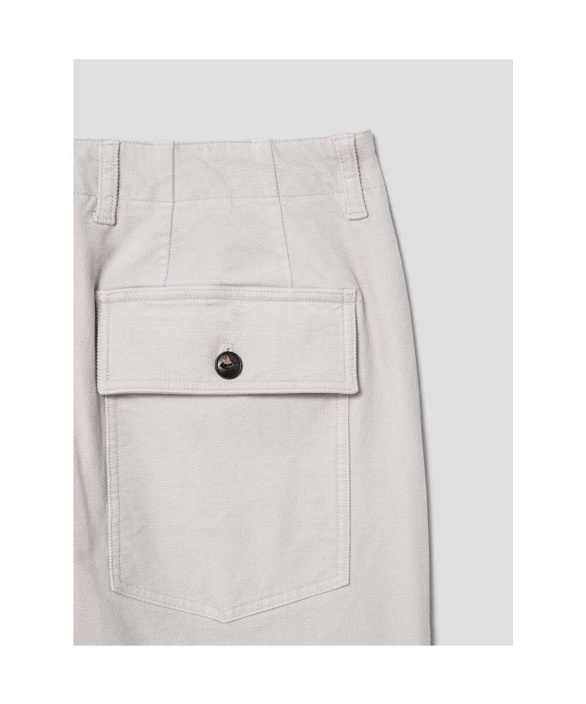 시프트지(SHIFT.G) Semi Wide Big Twill Fatigue Pants  Ivory