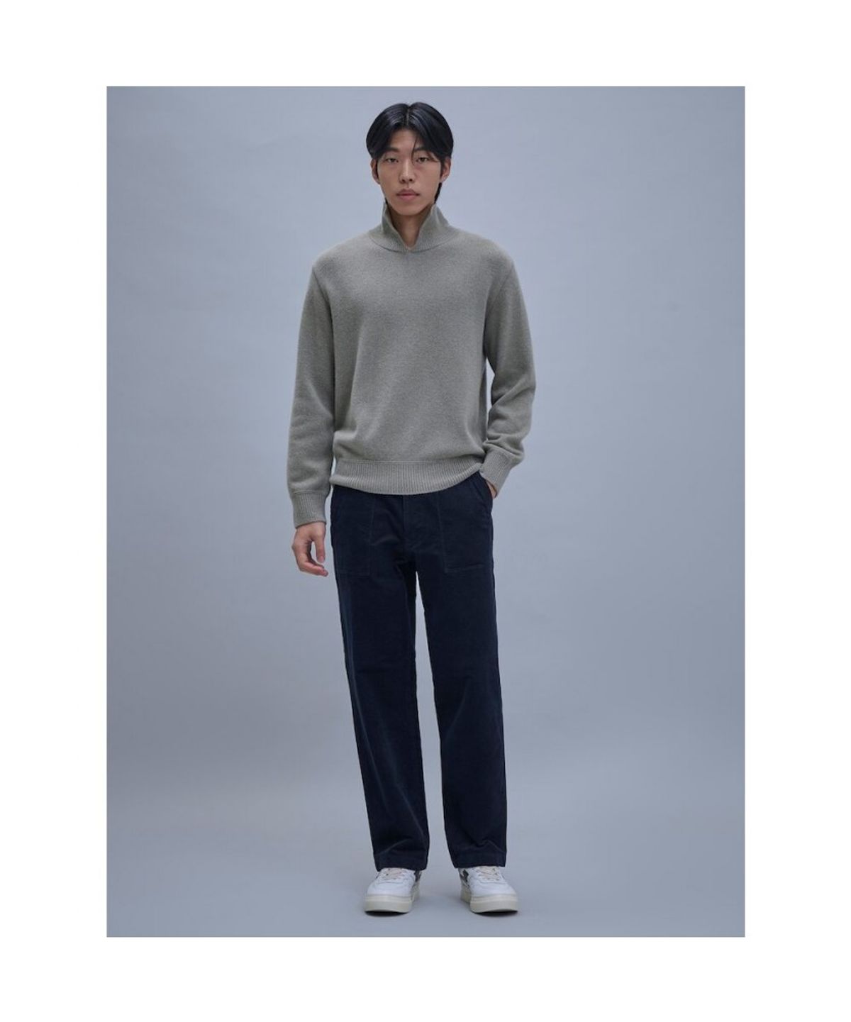 시프트지(SHIFT.G) Semi Wide Big Twill Fatigue Pants  Navy