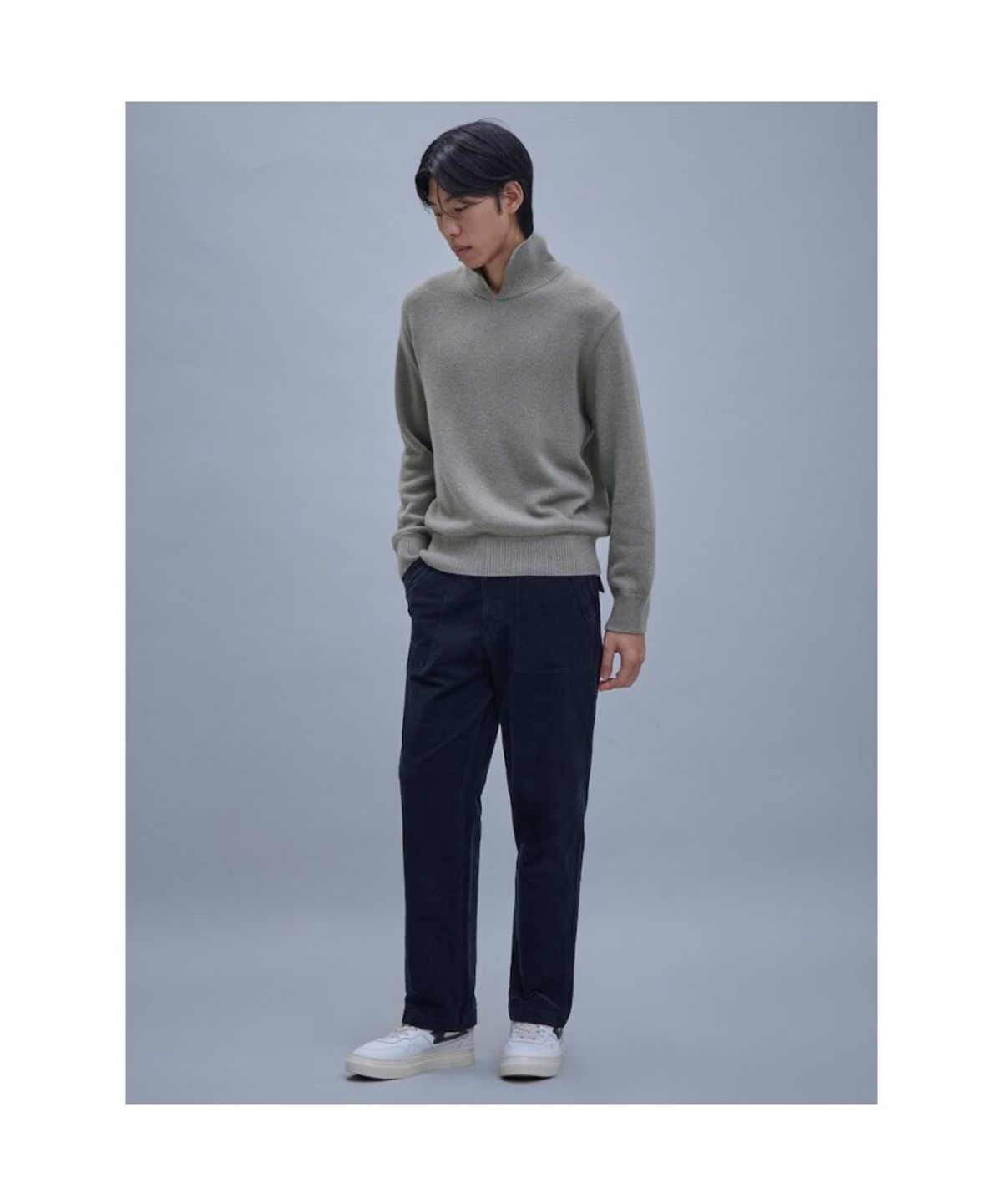 시프트지(SHIFT.G) Semi Wide Big Twill Fatigue Pants  Navy