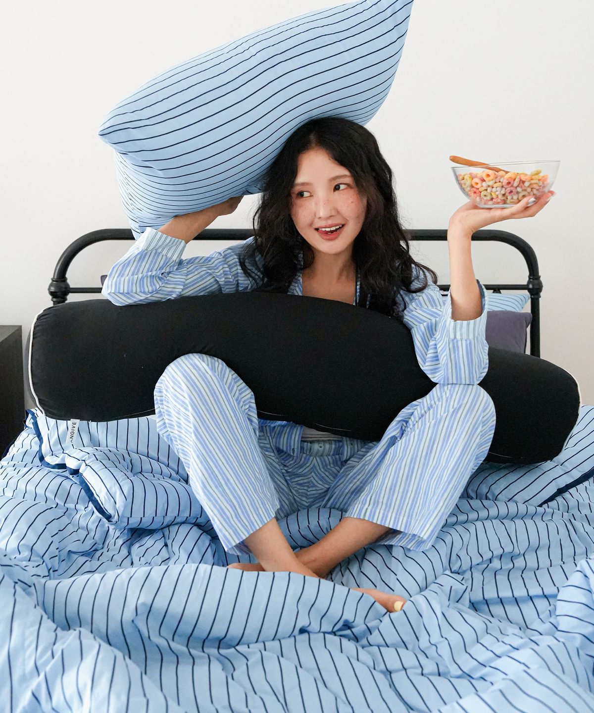 온기브(ONGIVE) 캔디샵 알러지케어 스트라이프 차렵이불 단품 4colors(SS/Q)