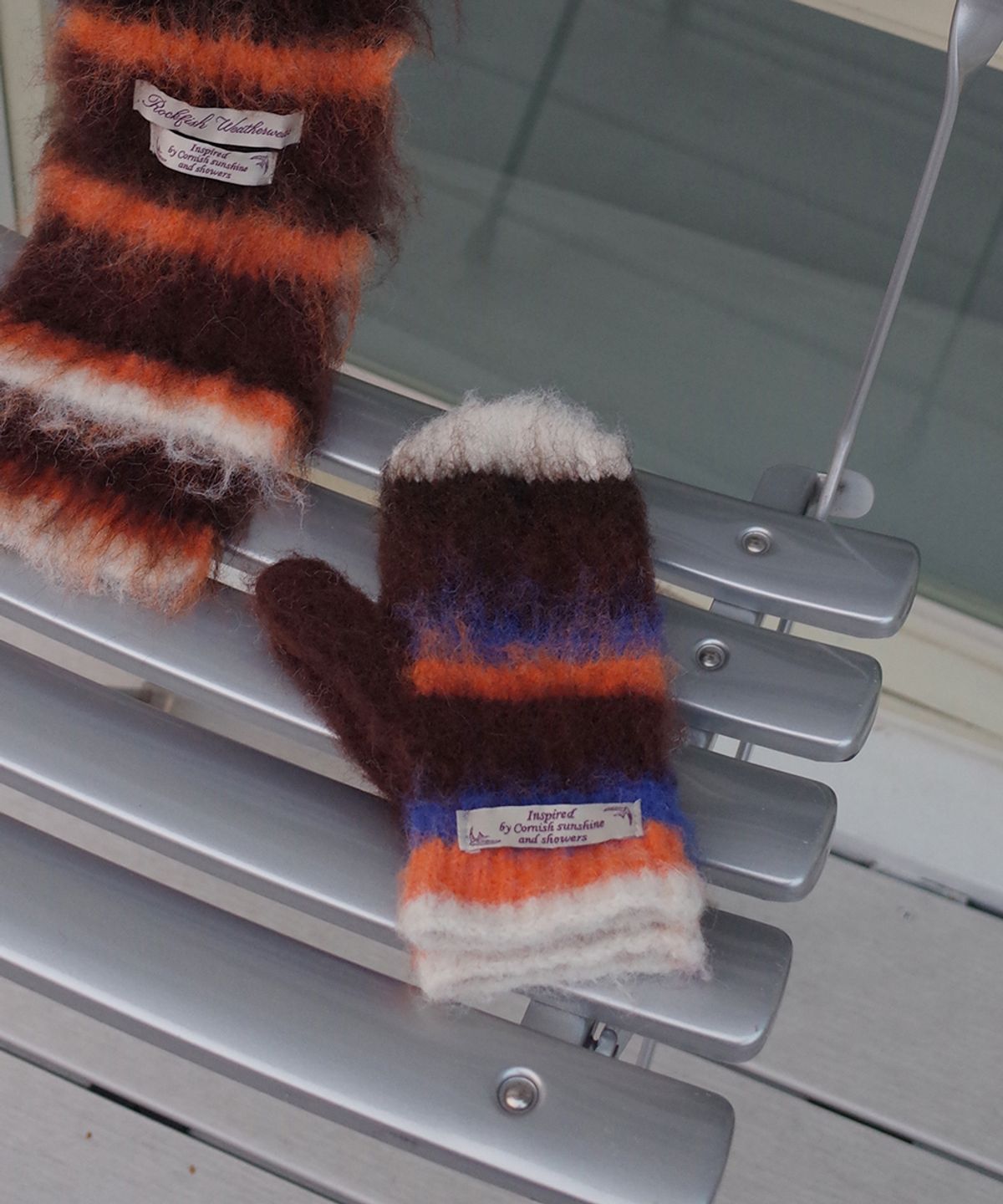 락피쉬웨더웨어(ROCKFISH WEATHERWEAR) STRIPE SHAGGY MITTENS - 5 colors