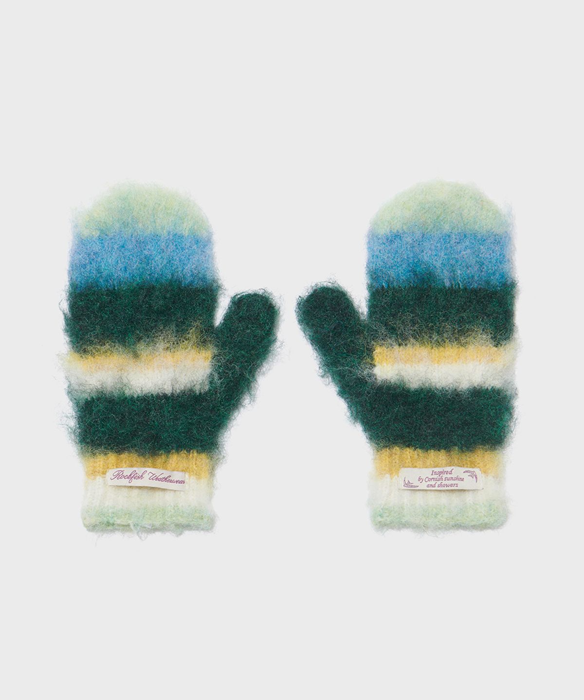 락피쉬웨더웨어(ROCKFISH WEATHERWEAR) STRIPE SHAGGY MITTENS - 5 colors