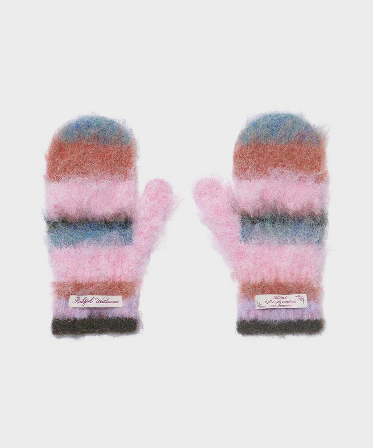 락피쉬웨더웨어(ROCKFISH WEATHERWEAR) STRIPE SHAGGY MITTENS - 5 colors