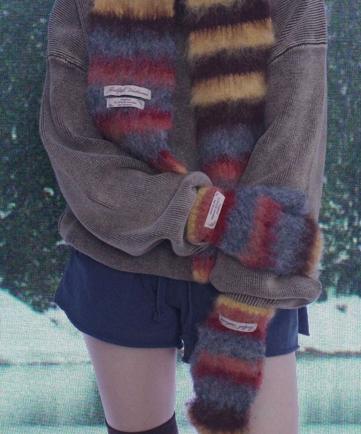 락피쉬웨더웨어(ROCKFISH WEATHERWEAR) STRIPE SHAGGY MITTENS - 5 colors