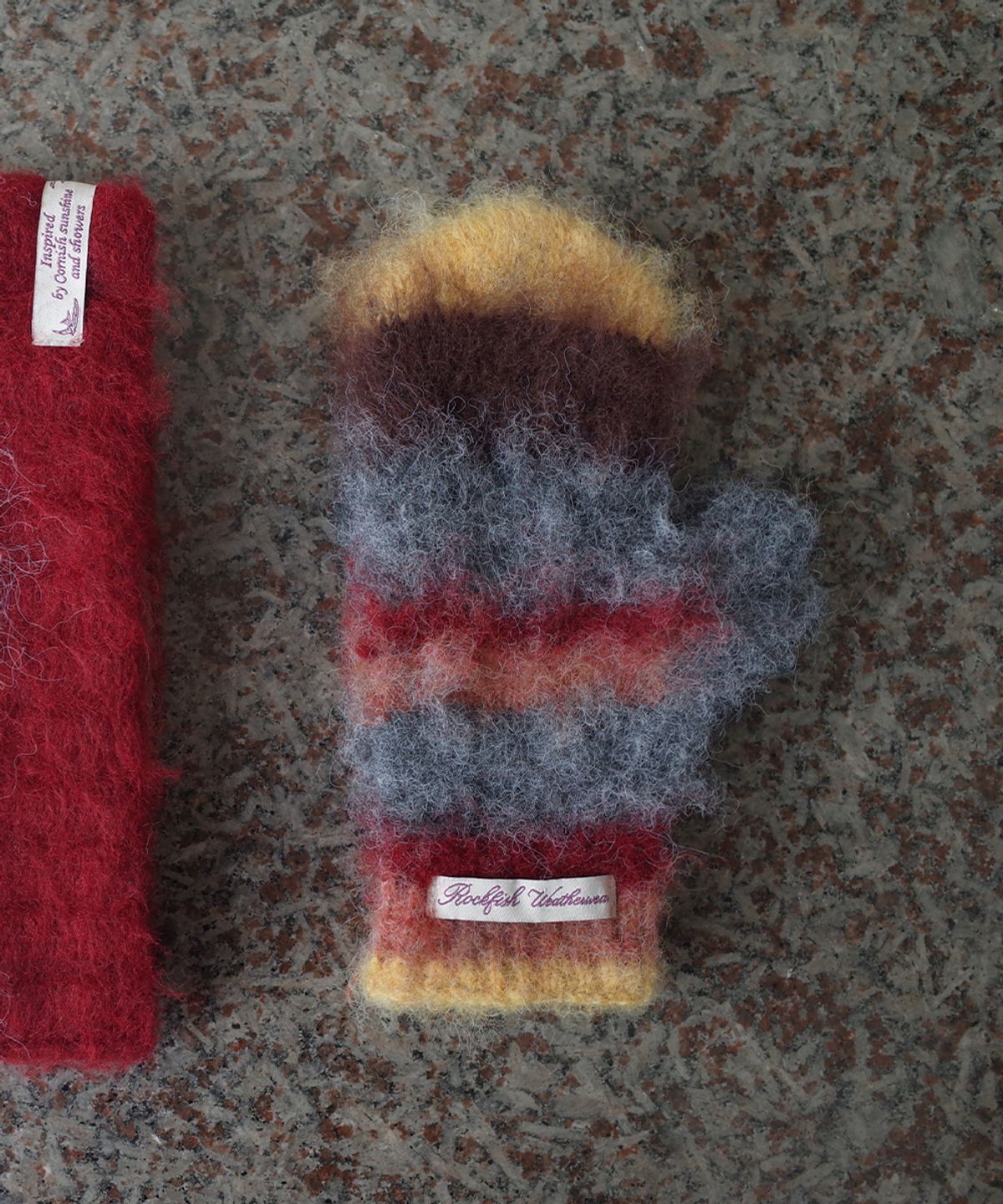 락피쉬웨더웨어(ROCKFISH WEATHERWEAR) STRIPE SHAGGY MITTENS - 5 colors