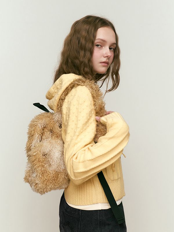 [KIRSH] CHERRY FUR MINI BACKPACK★2色 MUSINSA公式 | KIRSH Cherry Fur Mini Backpack [Brown]